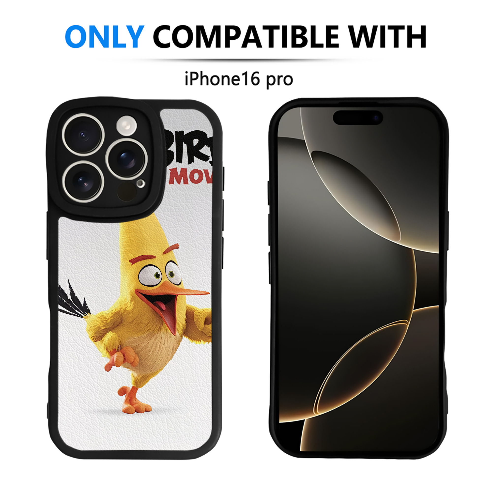 （画像用） Angry Birds アングリーバード 【iPhone 16シリーズ対応】シリコンスマホケース（レザー調） 材質：シリコン